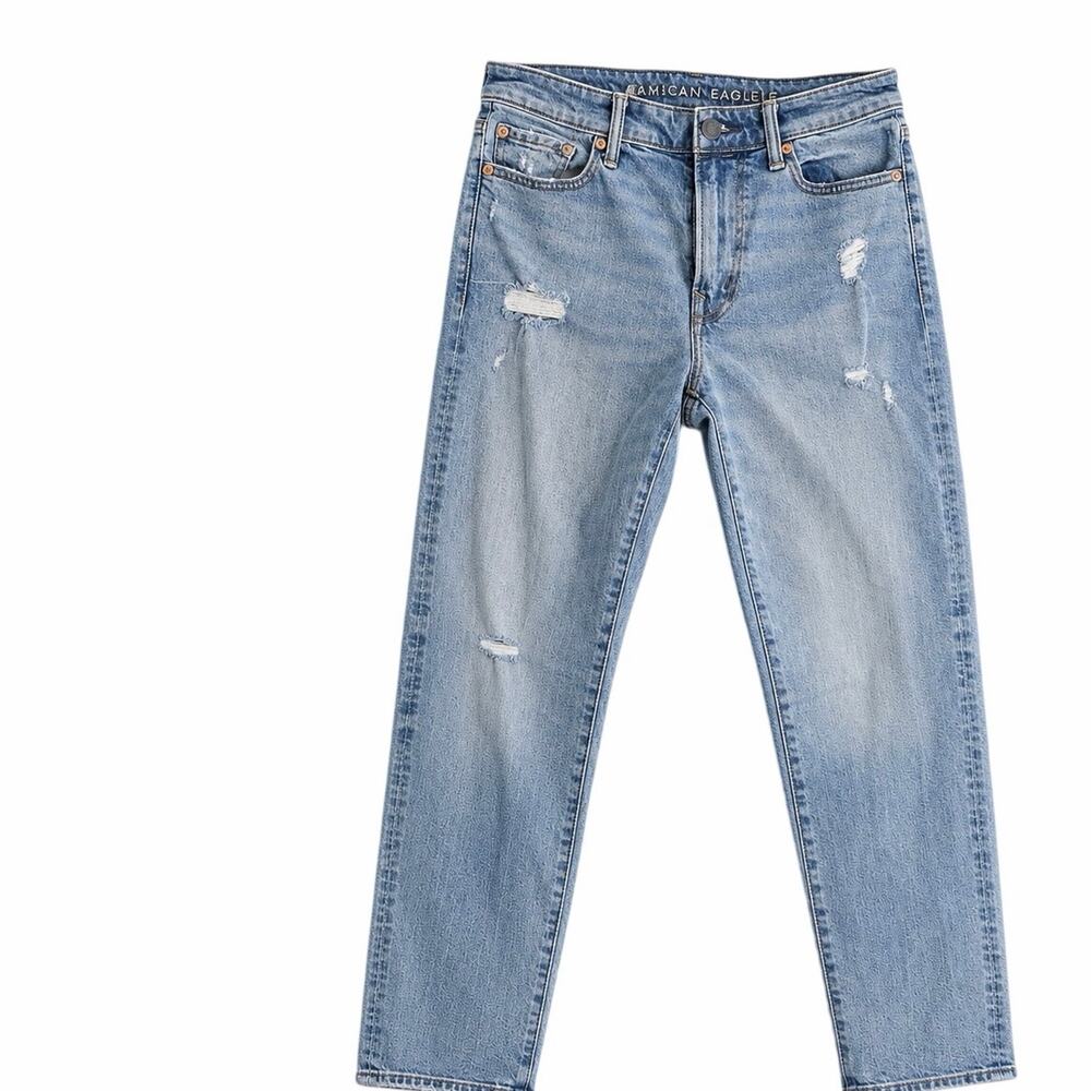 American Eagle EasyFlex Slim Straight Distressed Jeans